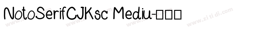 NotoSerifCJKsc Mediu字体转换